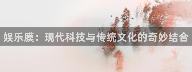 新宝52官网：娱乐膜：现代科技与传统文化的奇妙结合